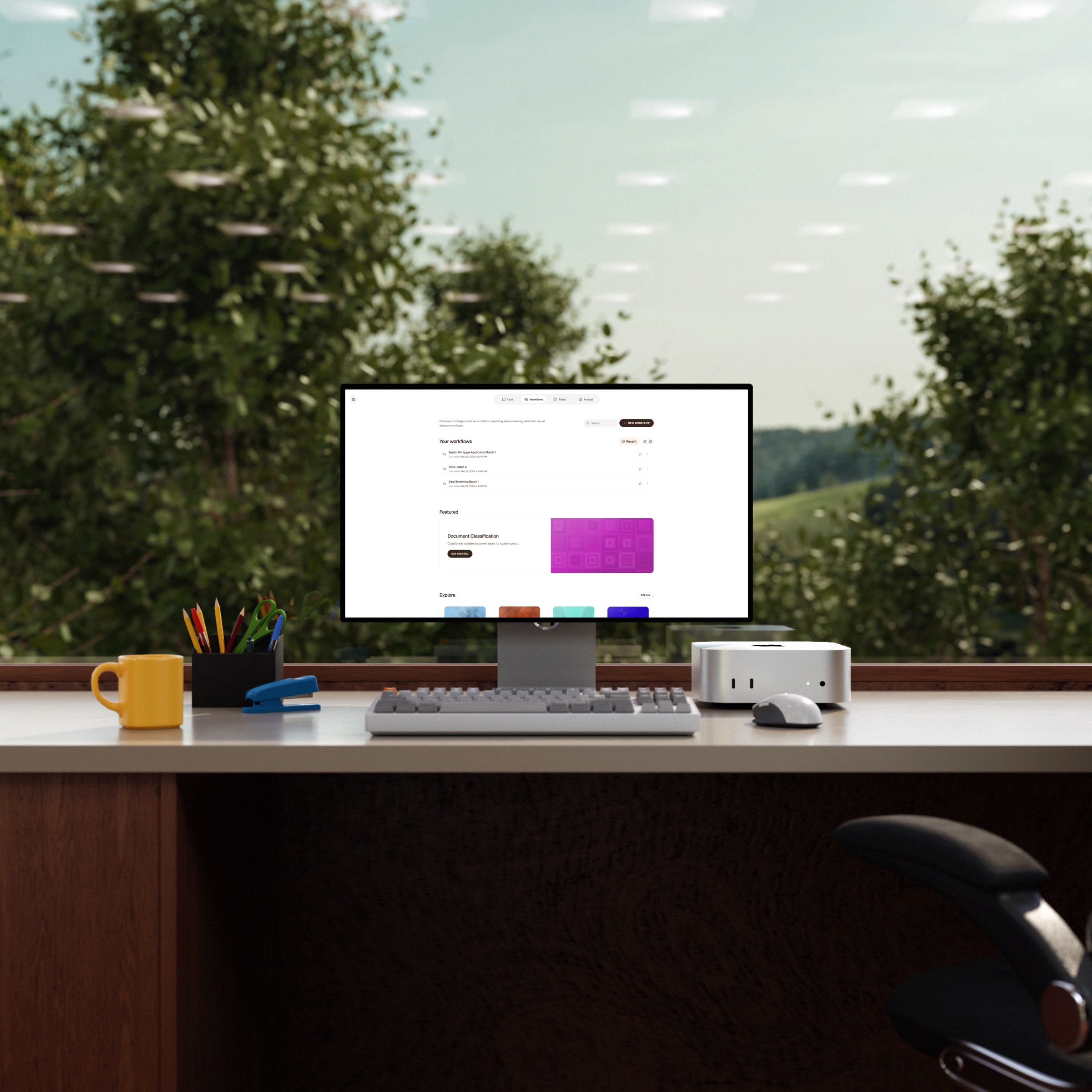 ALK running on a desktop computer in a sunlit office