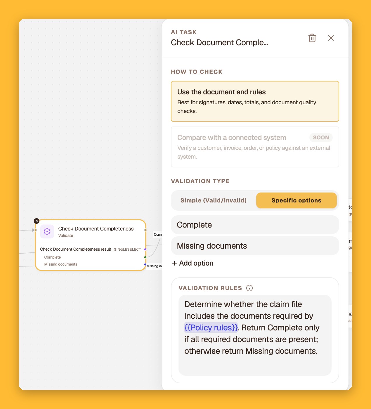 Validate block settings with plain-English validation rules